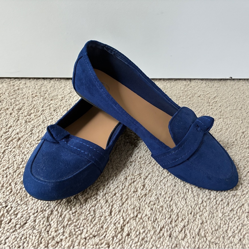 Blue Suede Flats